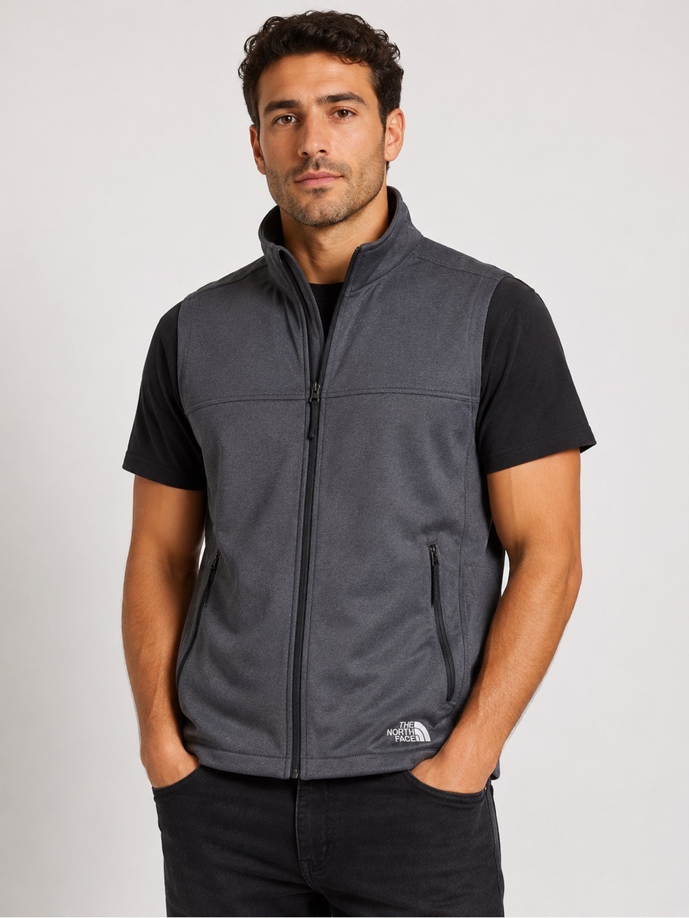 The North Face Ridgewall Soft Shell Vest Men’s XL Dark Grey WindWall NF0A3LGZ